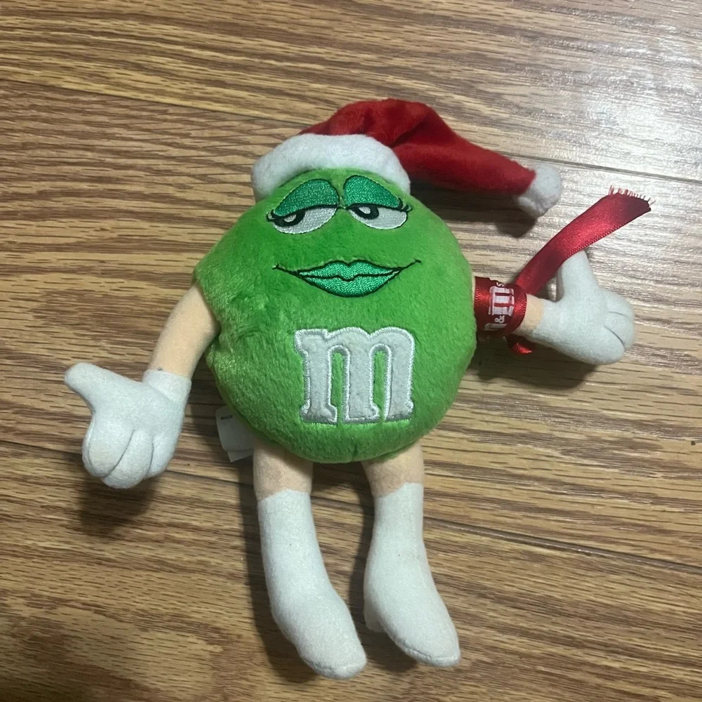 Green M&M Christmas Plush
